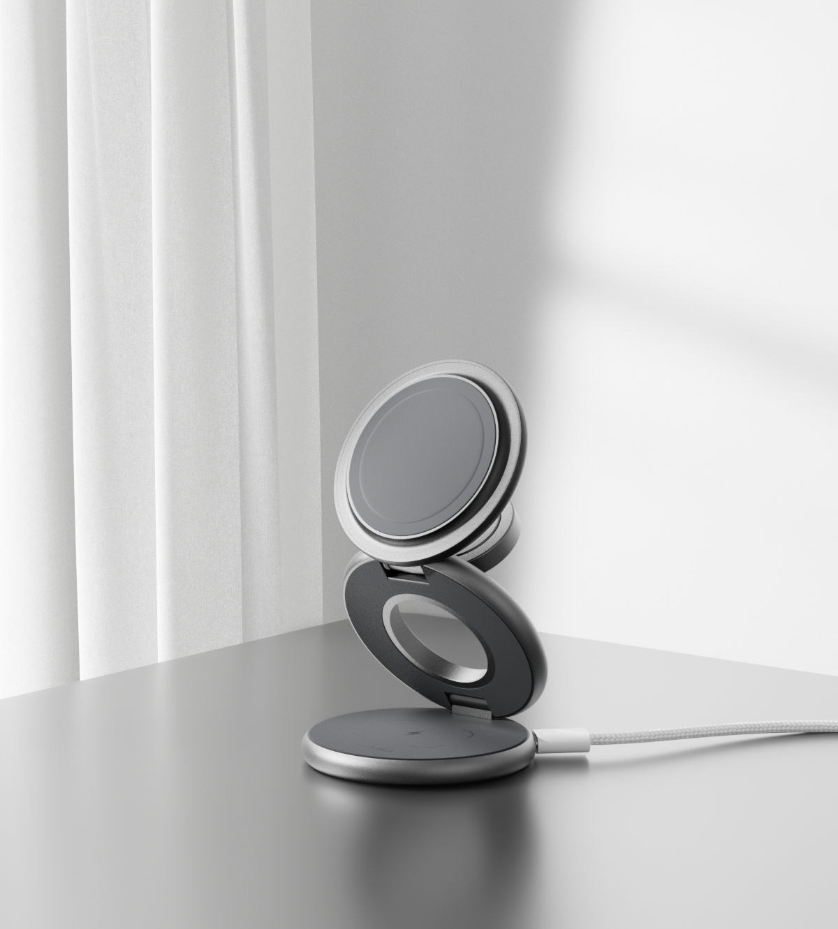 KUXIU X63 3-In-1 MagSafe Foldable Magnetic Wireless Charging Station - Gray