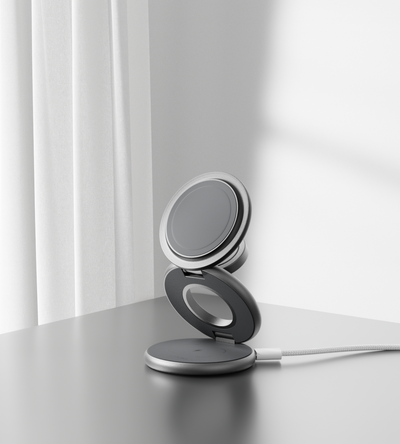 KUXIU X63 3-In-1 MagSafe Foldable Magnetic Wireless Charging Station - Gray