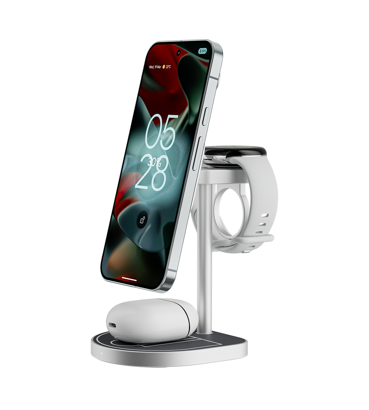 KUXIU 3-Point Power 크리에이티브 3-in-1 MagSafe 충전 거치대 구글 기기용