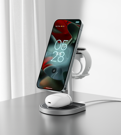 KUXIU 3-Point Power Creative 3-in-1 MagSafe Charging Stand for Google Devices