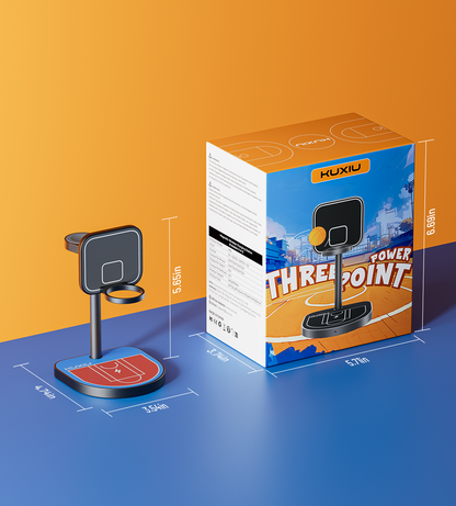 KUXIU 3-Point Power Kreativer 3-in-1 MagSafe-Ladeständer – Rot & Blau