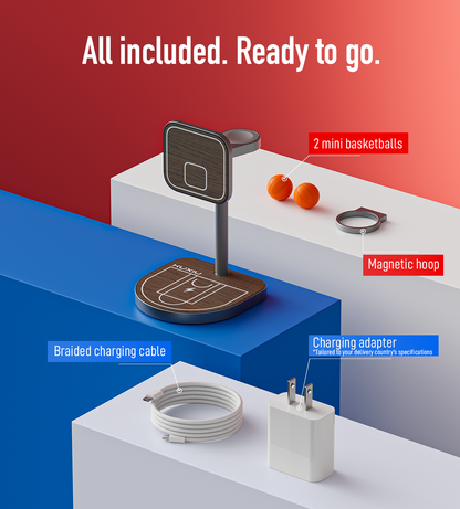 Supporto di Ricarica Wireless Magnetico 3-in-1 Creativo KUXIU Qi2 a 3 Punti - Finitura in Legno