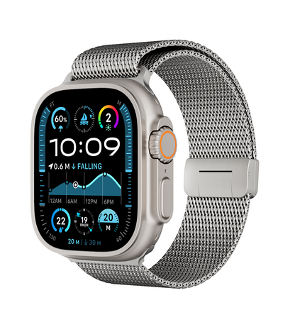 KUXIU Titanium Silk Magnetic Band for Apple Watch - Titanium