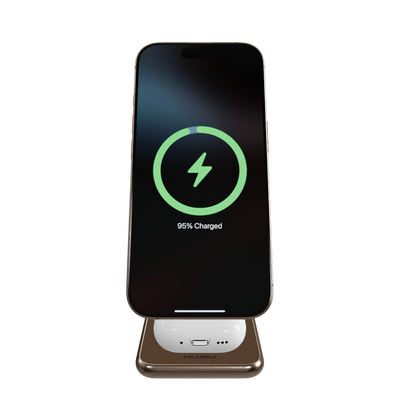 KUXIU X40Q Składany Stojak Ładujący MagSafe 3 w 1 z Certyfikatem Qi2 - Pustynny Tytan