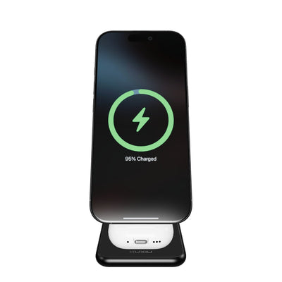 KUXIU X40 3-in-1 MagSafe Foldable Charging Stand - Black